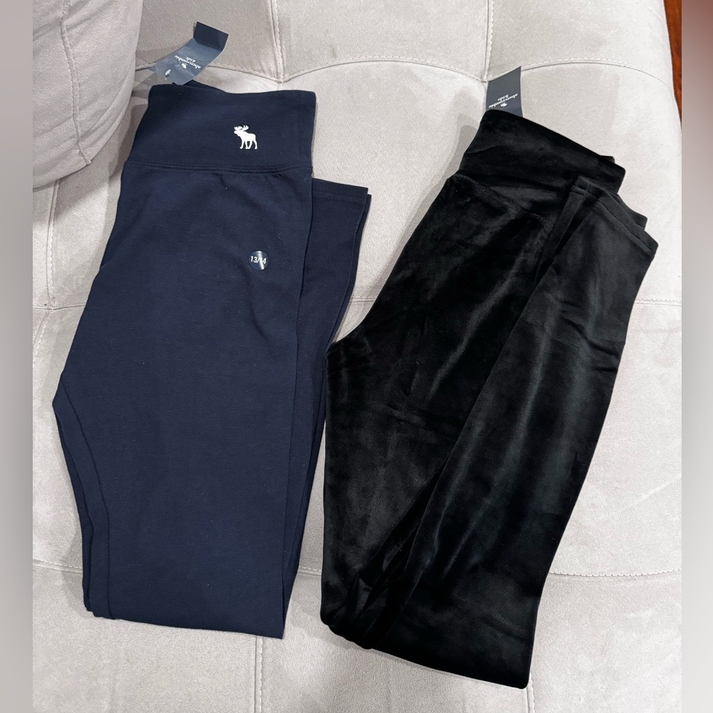Abercrombie Kids Black and Navy Leggings